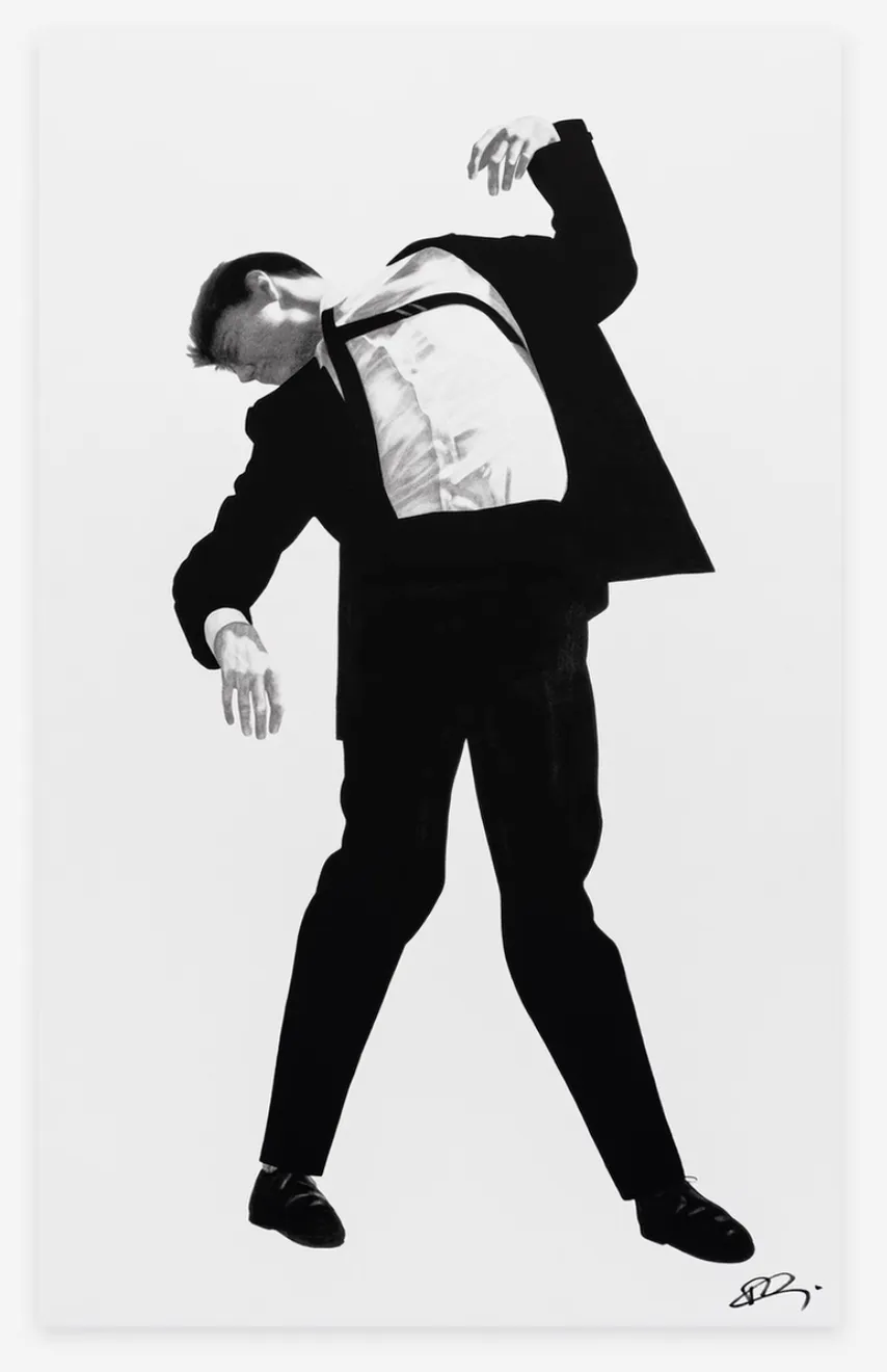 Robert Longo, Untitled (Eric, from the series “Men in the Cities”), 2024