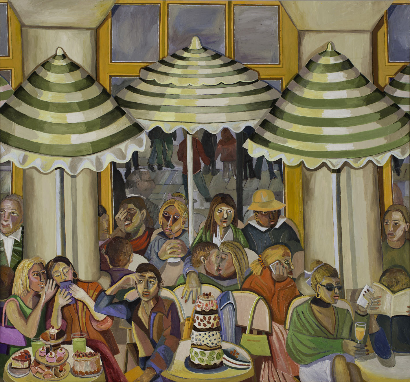 Jade van der Mark, A terrace full of unique faces, Place Colette, Paris, 2025