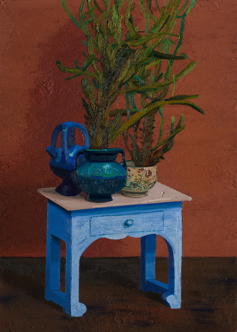 Javier Ruiz, Mi mesa azul y un cactus grande, 2026