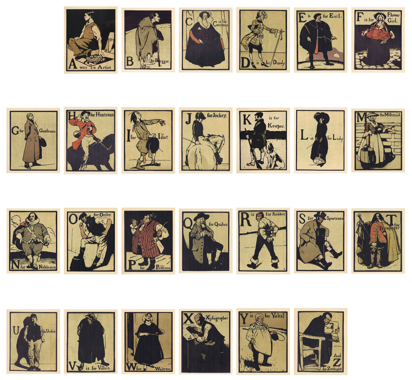 William Nicholson, An Alphabet, 1898