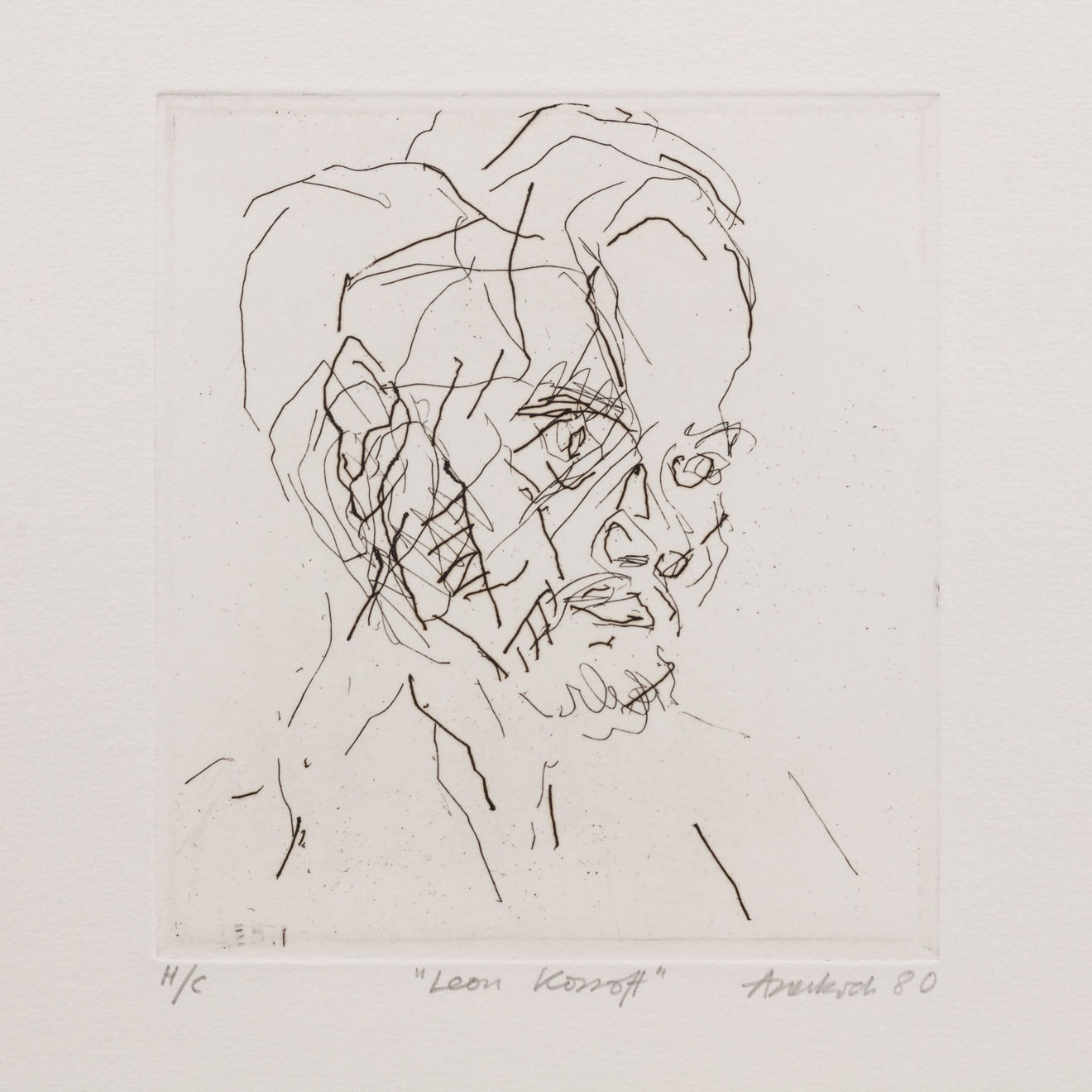 Frank Auerbach, Six Etchings of Heads, 1980-1981