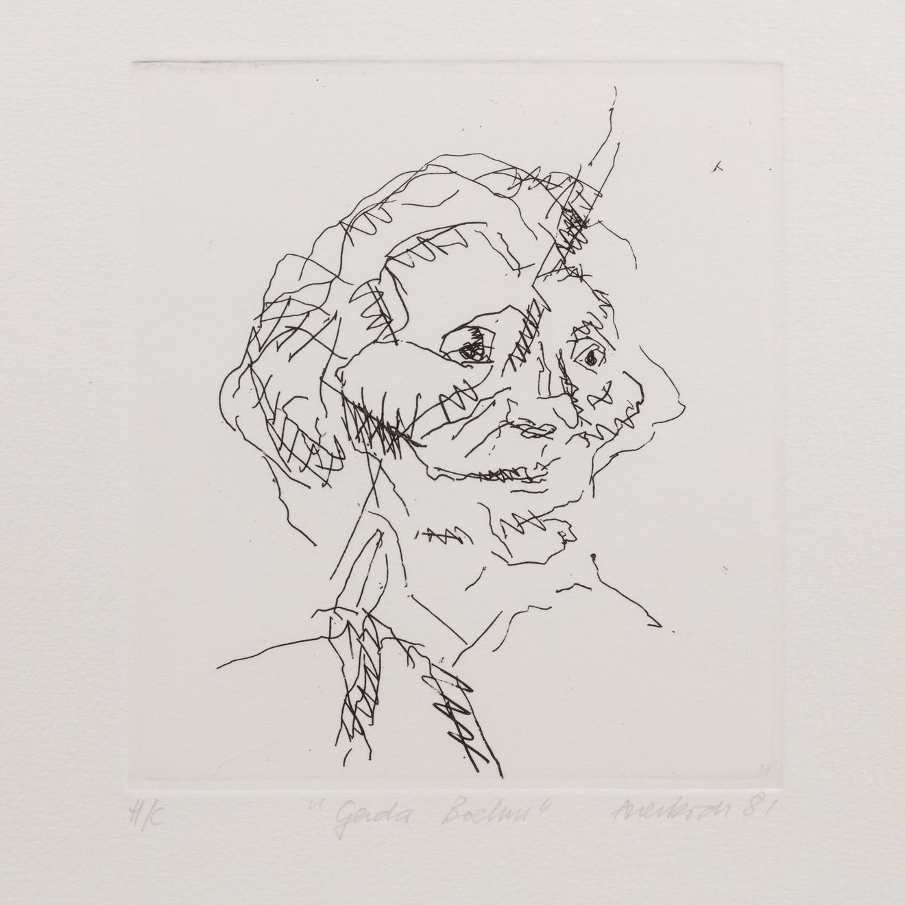 Frank Auerbach, Six Etchings of Heads, 1980-1981