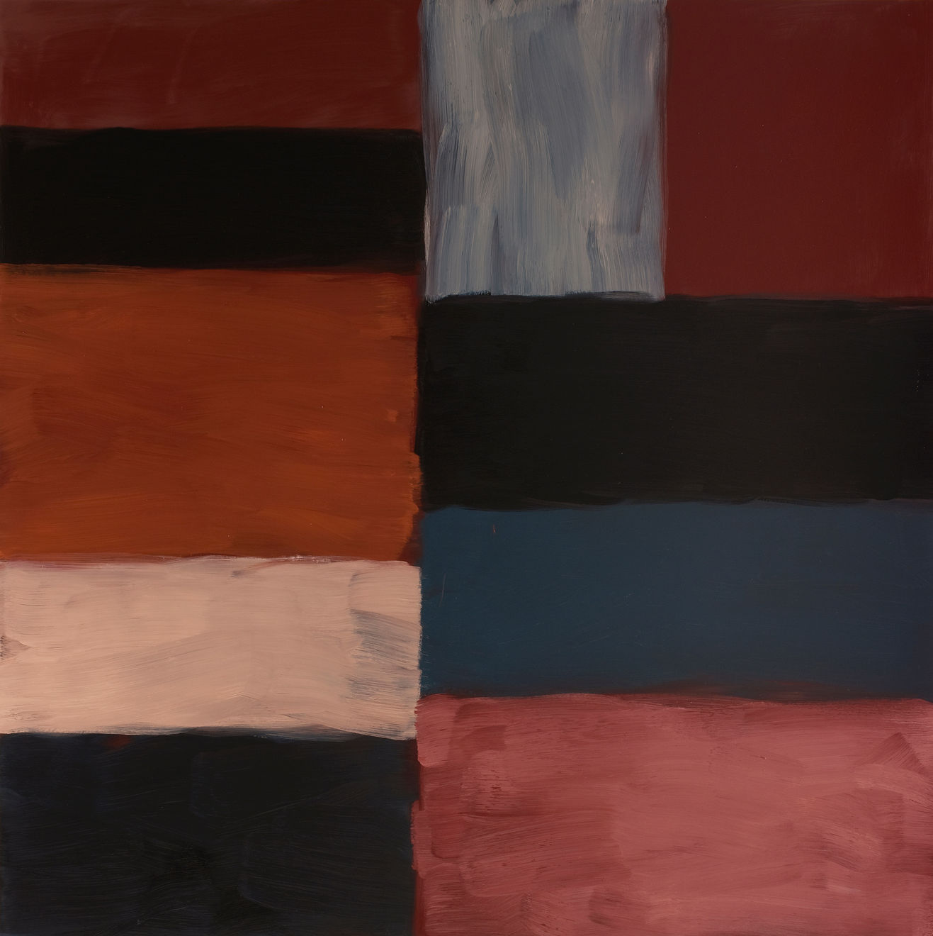 Sean Scully, WALL OF LIGHT PALE BLUE RED, 2009