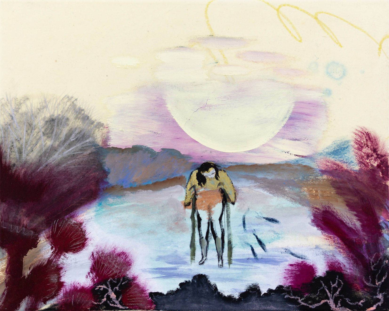 Yi Youjin, Women Standing in Lake, 2024