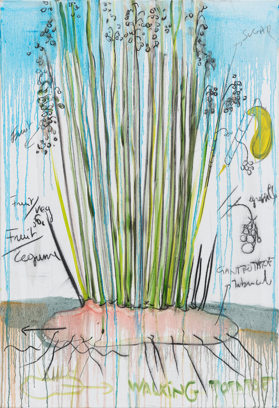 Fabrice Hyber, Walking potatoe, 2022