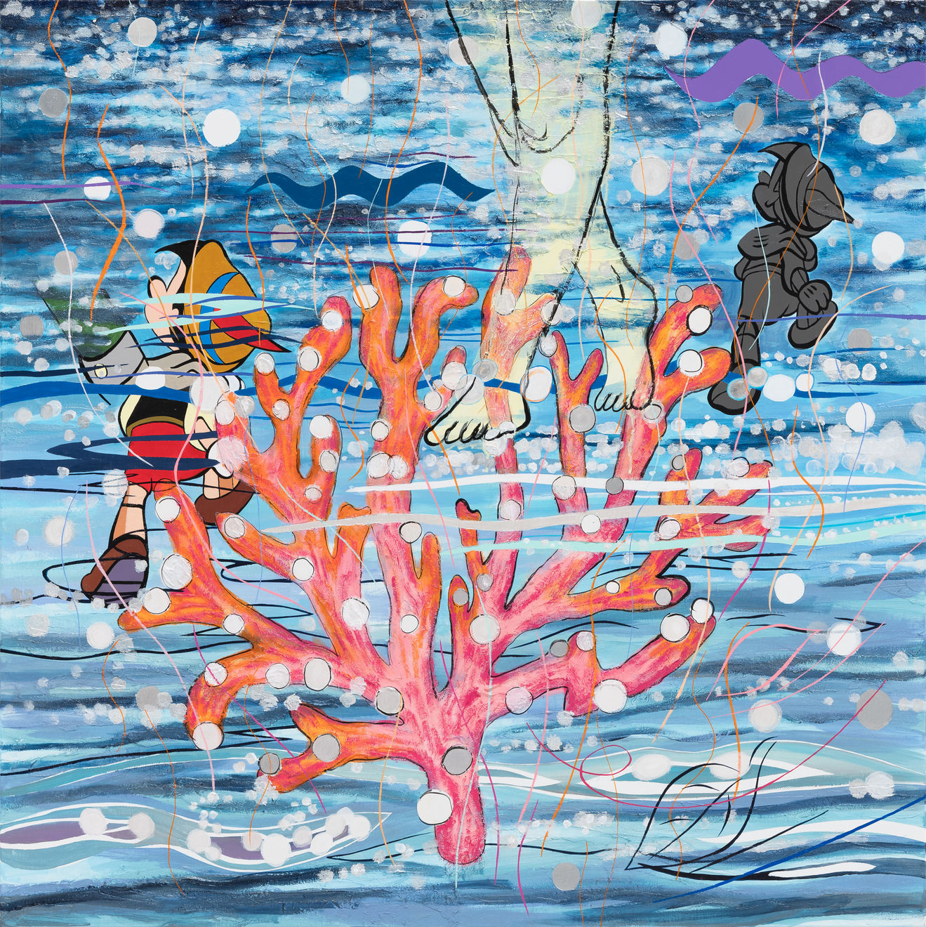 Jung Jin, 물 위를 걷는 다리1-(여행을 떠나는 항해자), 2023