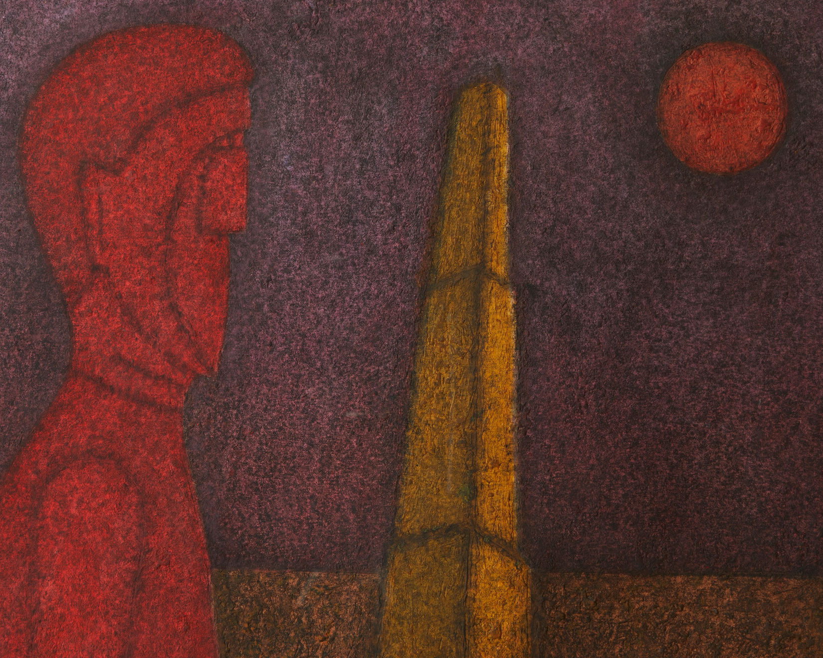Rufino Tamayo, Figura en Rojo, 1989