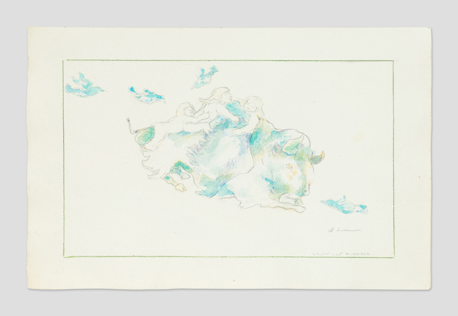 Armond Lara, Study for Lost Bluebirds, 2017