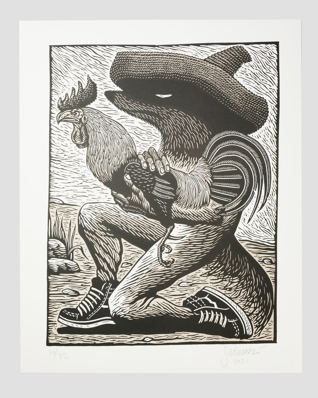 Sergio Sánchez Santamaría, El Nahual de Tlayacapan (Rooster), 2021