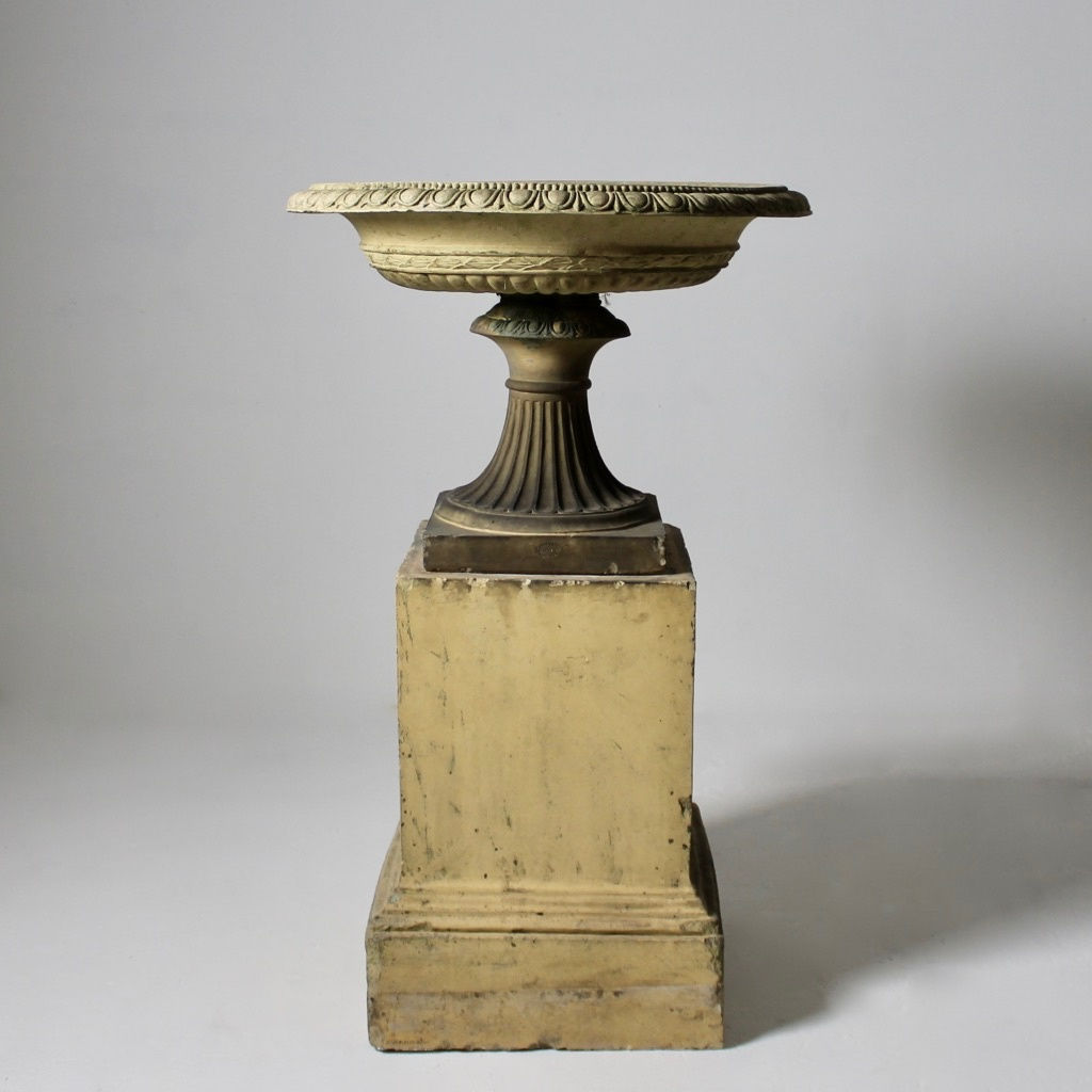 Large James Stiff And Sons Terracotta Tazza On Pedestal ( sold )