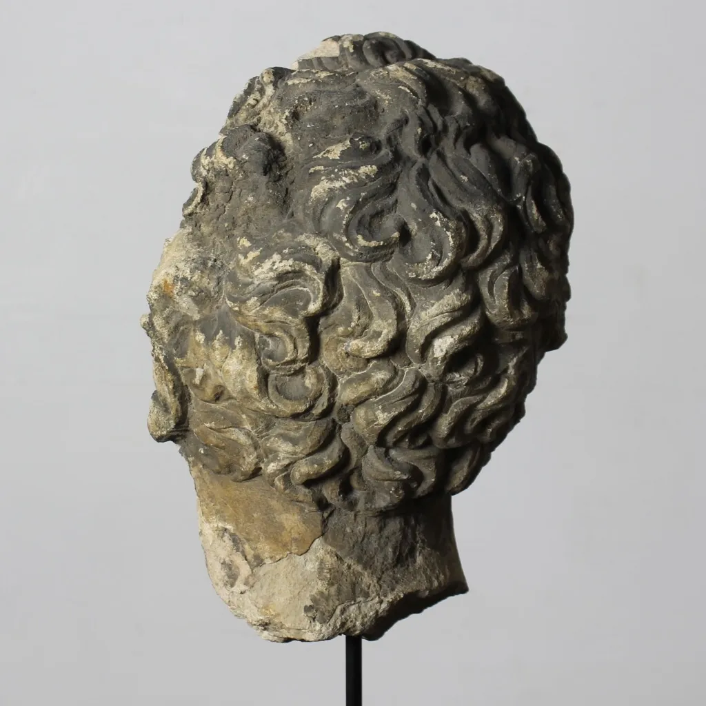 Life Size 18th Century Carved Stone Head Of George III ( sold )