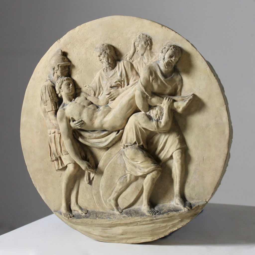 Coade Stone Tablet Depicting The Death Of Cato ( sold )