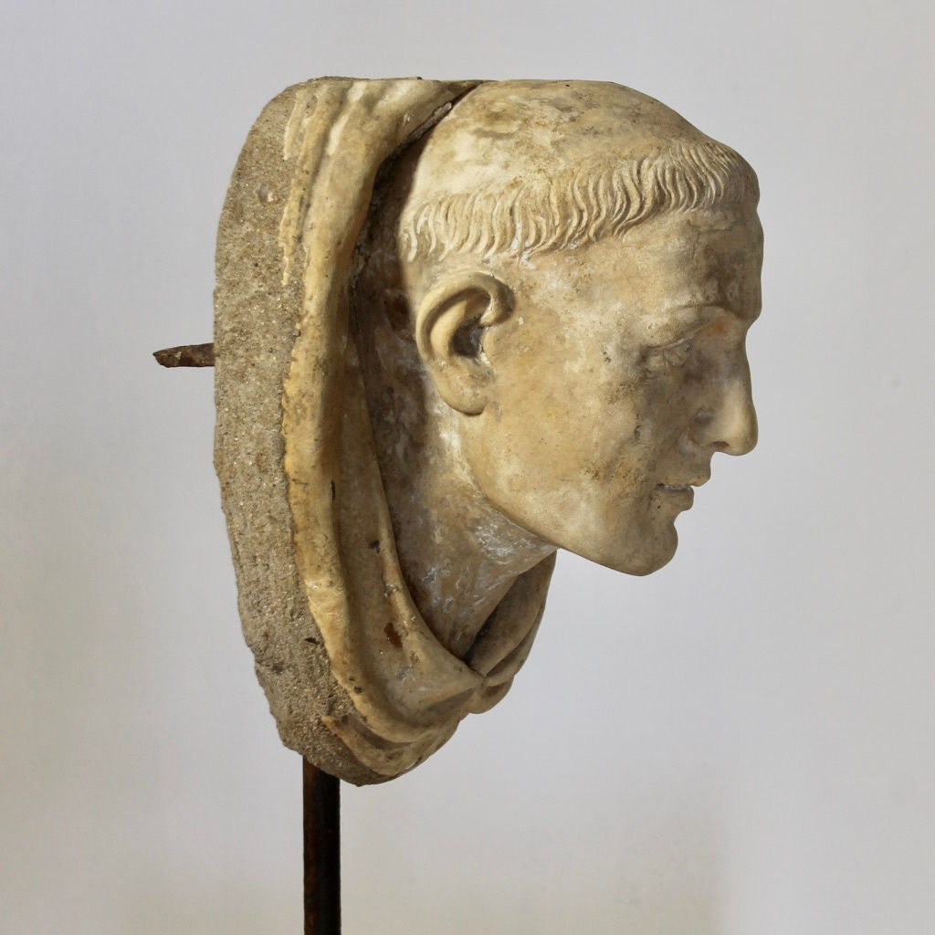 Pair Of Coade Stone Label Stops