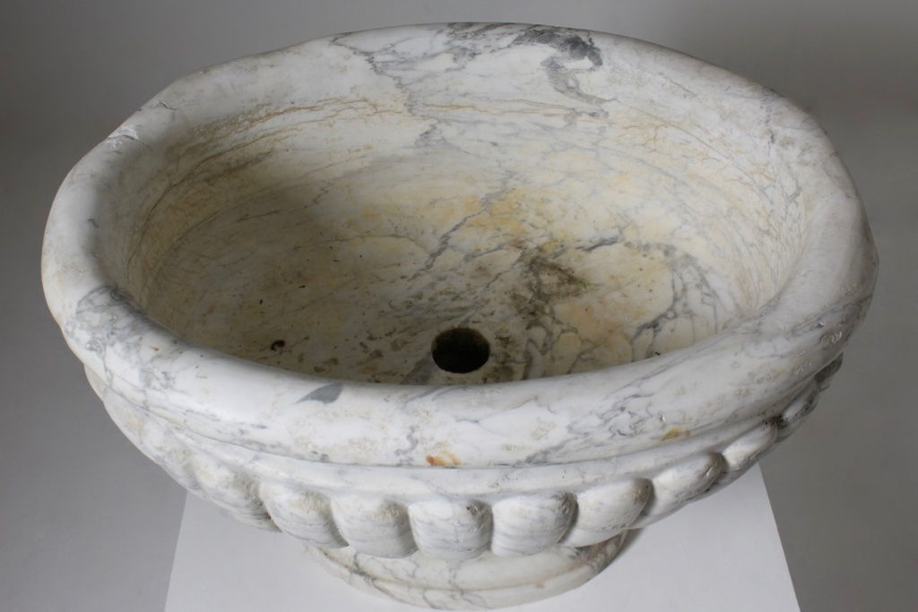George III Carved Marble Cistern / Wine Cooler ( sold )
