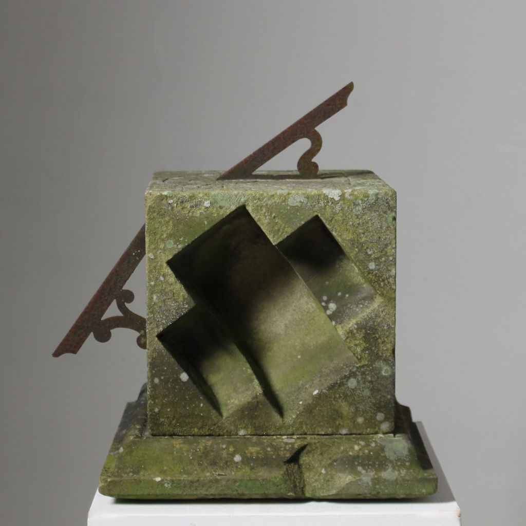 19th Century Carved Stone Dual Faceted Mathematical Sundial