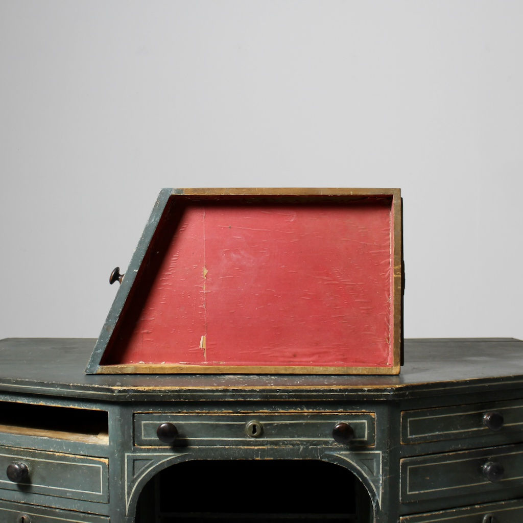 English Country House Regency Painted Kneehole Desk ( sold )