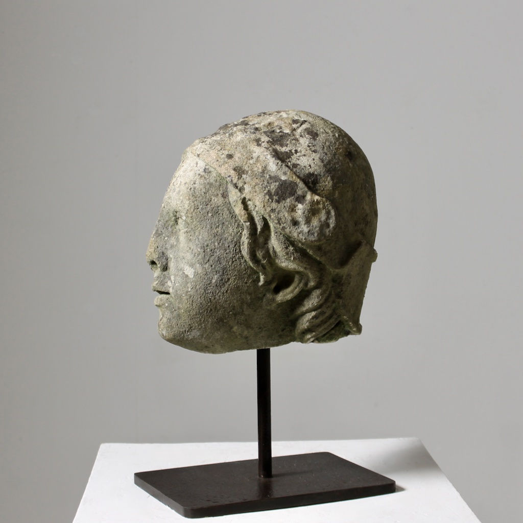 18th Century Life Size Carved Classical Head ( sold )