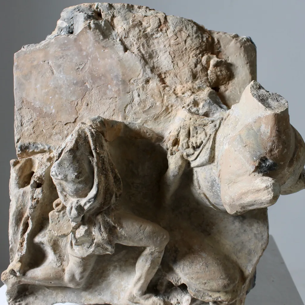 Pair of Roman terracotta fragments from a frieze ( sold )