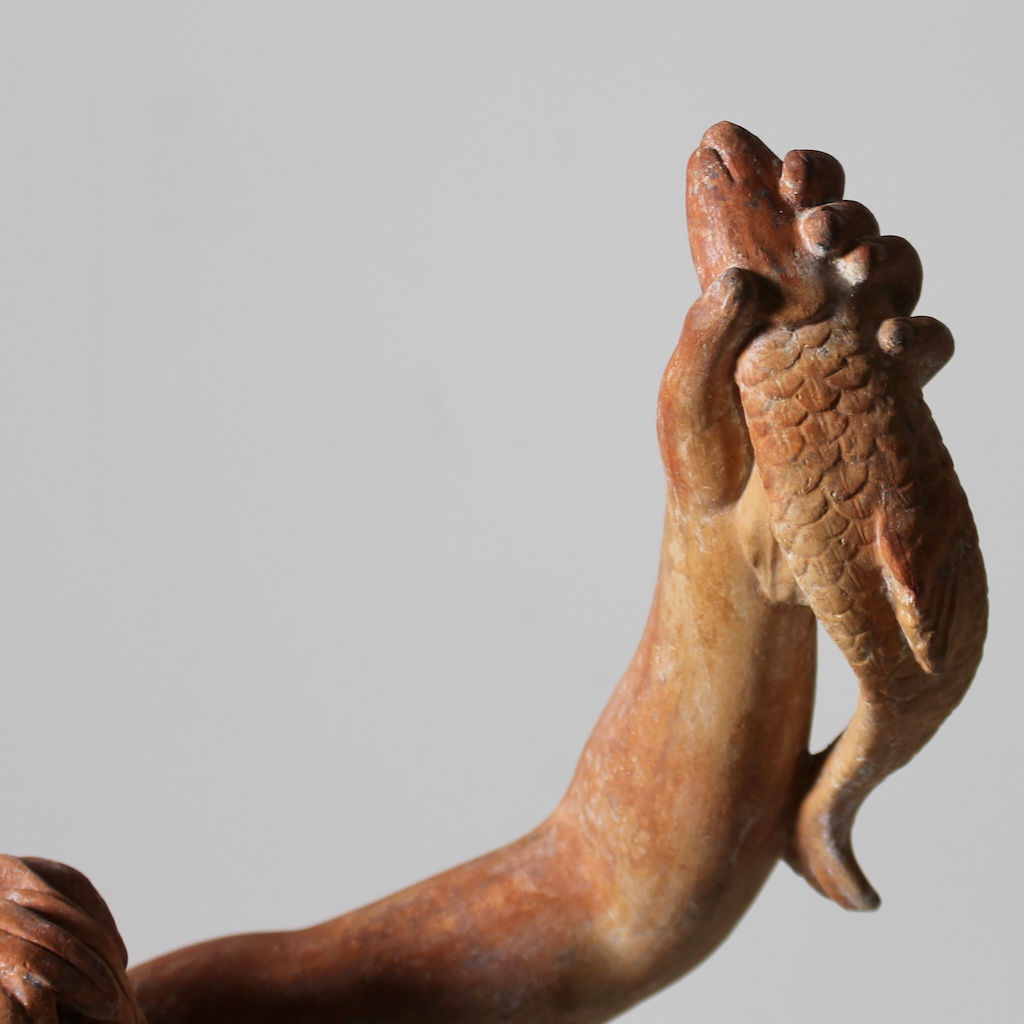 John Mathews Terracotta Figure On Pedestal Of The Huntress