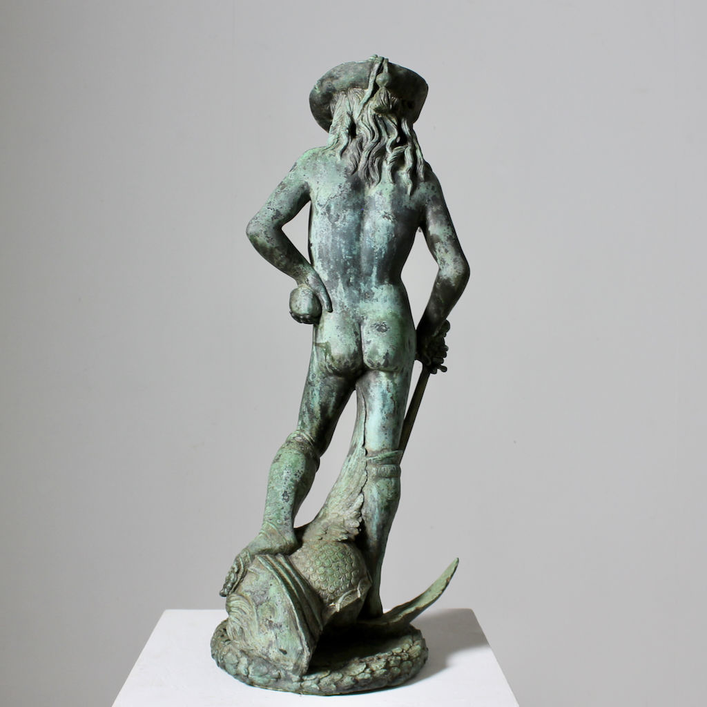 Large 19th Century Bronze Figure Of Donatello's David ( sold )