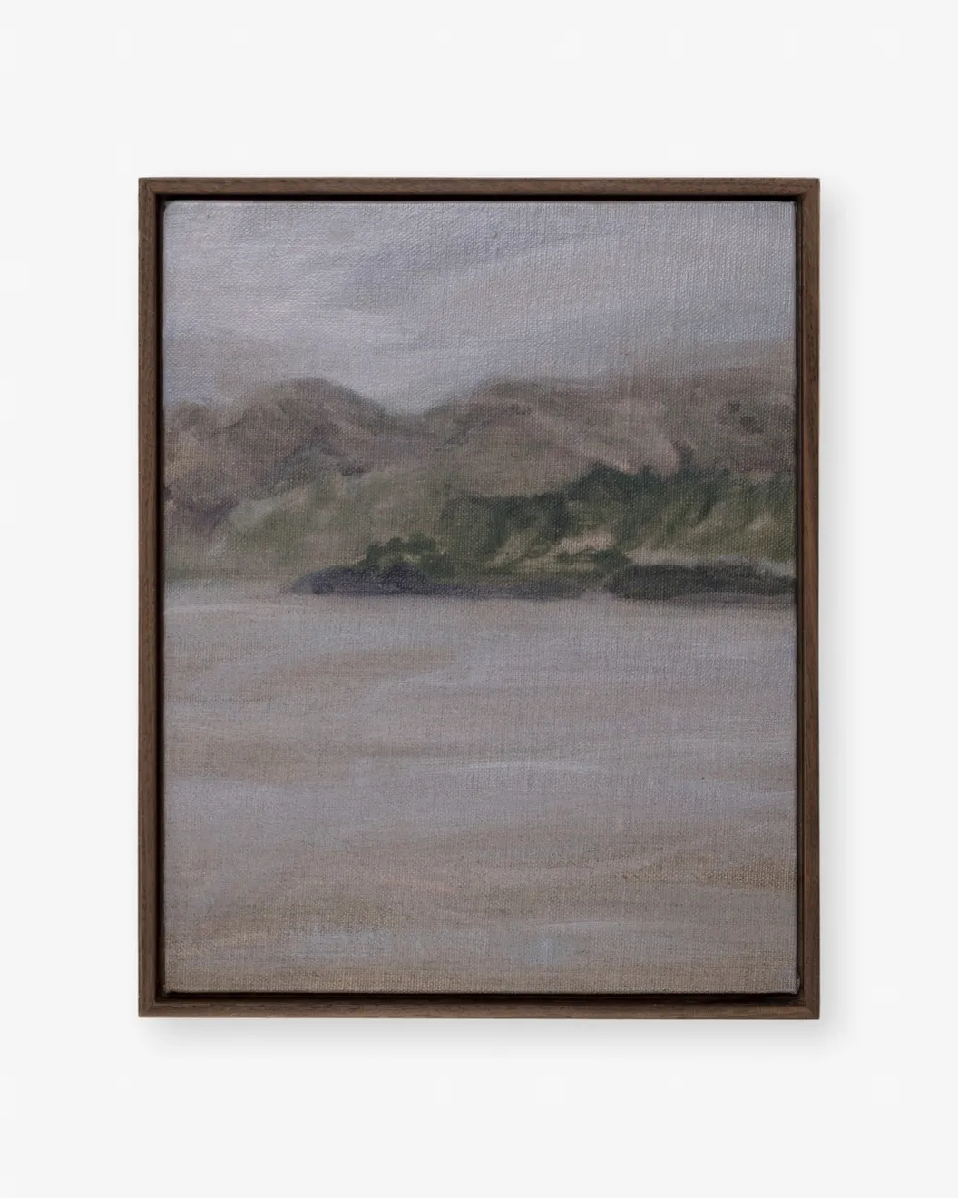Greg Wood V2 Now Is Now Oil on Linen Board Walnut Shadow Box Frame 20.3 x 25.5cm $ 1,550.00