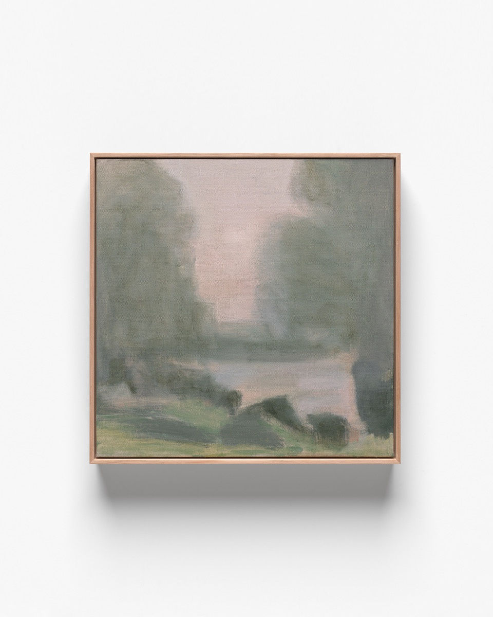 V38 Nature of Change Oil on Canvas Board Natural Oak Frame 31 x 31 cm AUD $1650 GBP £805 USD $1105 SOLD