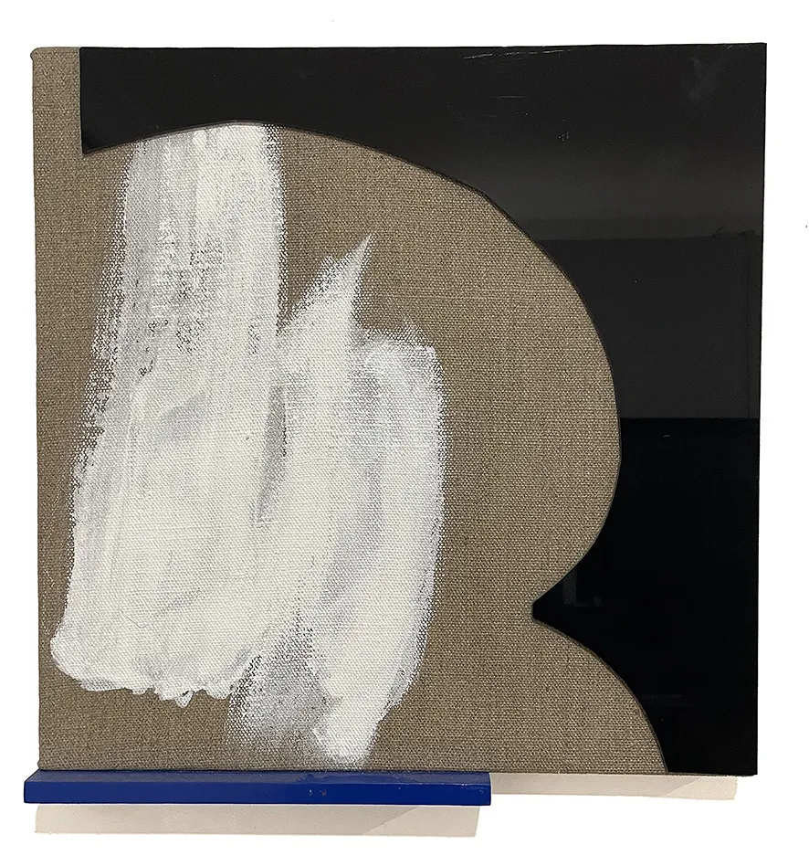 Ben Sheers Four Acrylic Sheet, Wood and Enamel Paint on Stretched Linen Original 42 x 40 cm AUD $1200 GBP &pound;590