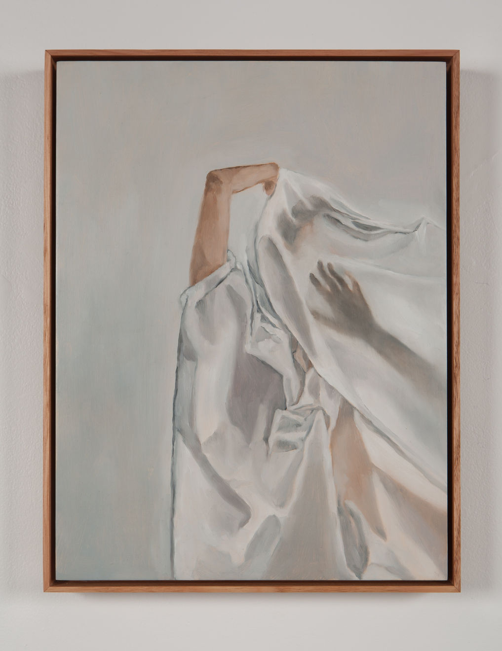 Cedar Jeffs Veiled I Oil on Board Natural Oak Shadow Box Frame Original 30 x 40 cm AUD $890 GBP &pound;450