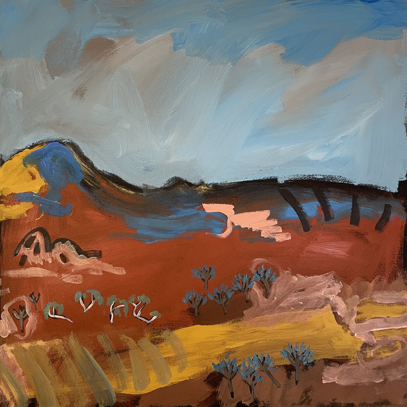 Zak Tilley Kintore Road Part 2 Acrylic on Canvas Original 77 x 77 cm AUD $3800 GBP &pound;1850 SOLD