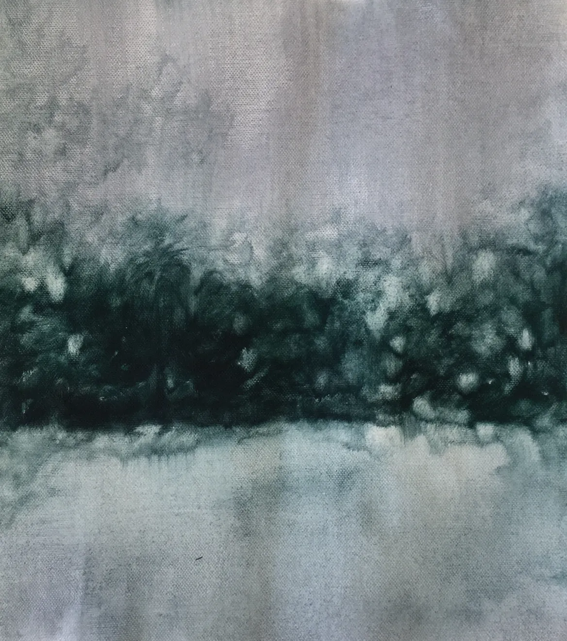 Zarah Cassim Blue Monday Oil on Canvas Original 26 x 30 cm AUD $990 GBP &pound;500