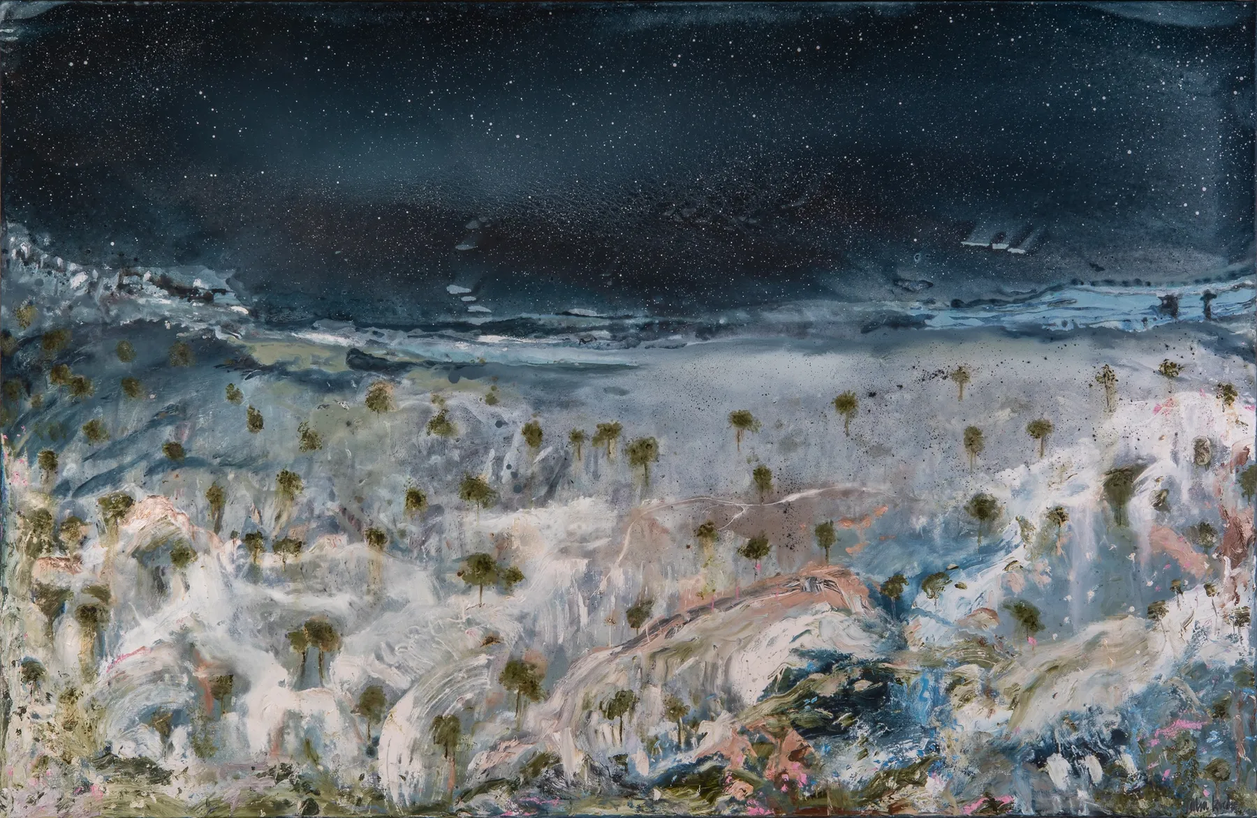 By the Billions Oil and Mixed Media on Canvas Stretched 200 x 130 cm AUD $6820 GBP &pound;3395 USD $4555 SOLD