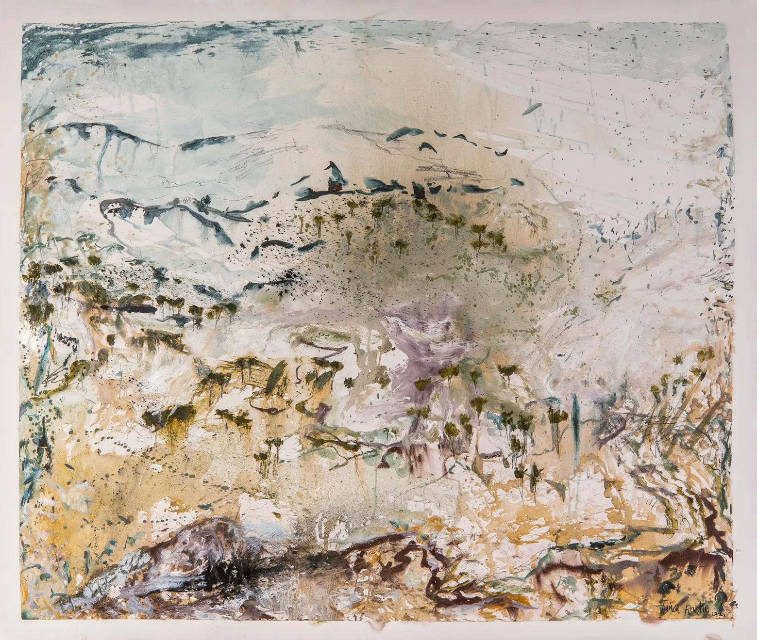 Mutual Recognition I Oil and Mixed Media on Cotton Rag Paper 155 x 130 cm AUD $4950 GBP &pound;2465 USD $3305 SOLD