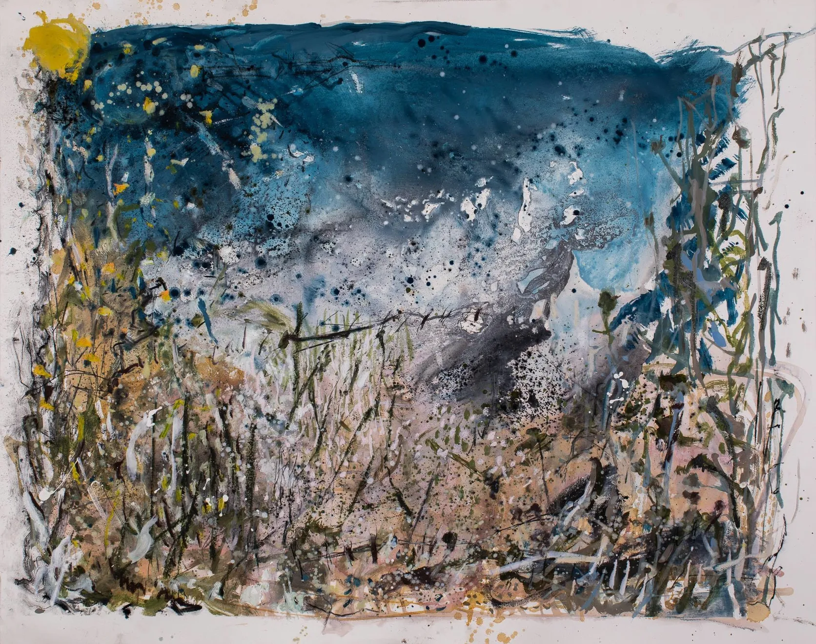 Resilience Oil, Mixed Media on Cotton Rag Blackwood Box Frame, Glass 138 x 108cm AUD $5300 GBP £2720 USD $3020 SOLD