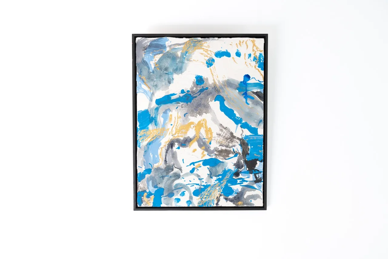 Spritely Spiteful Gypsum, Ink, Acrylic, and Oil Stick on Masonite 49 x 64cm $ 2,300