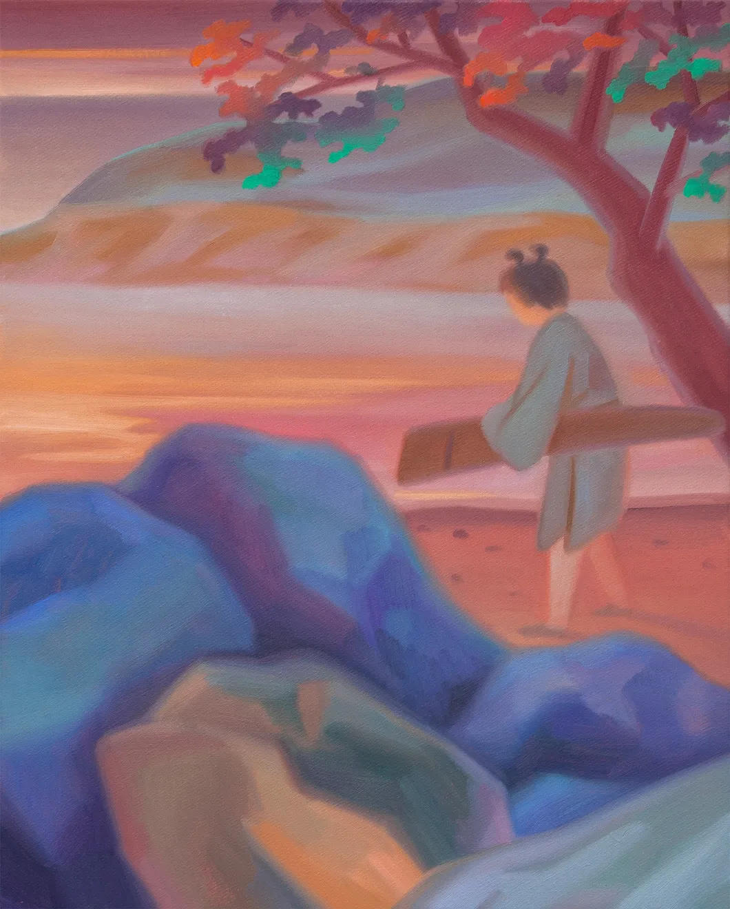 Dapeng Liu Time&rsquo;s Thievish Progress to Eternity Oil on Canvas 41 x 51cm SOLD