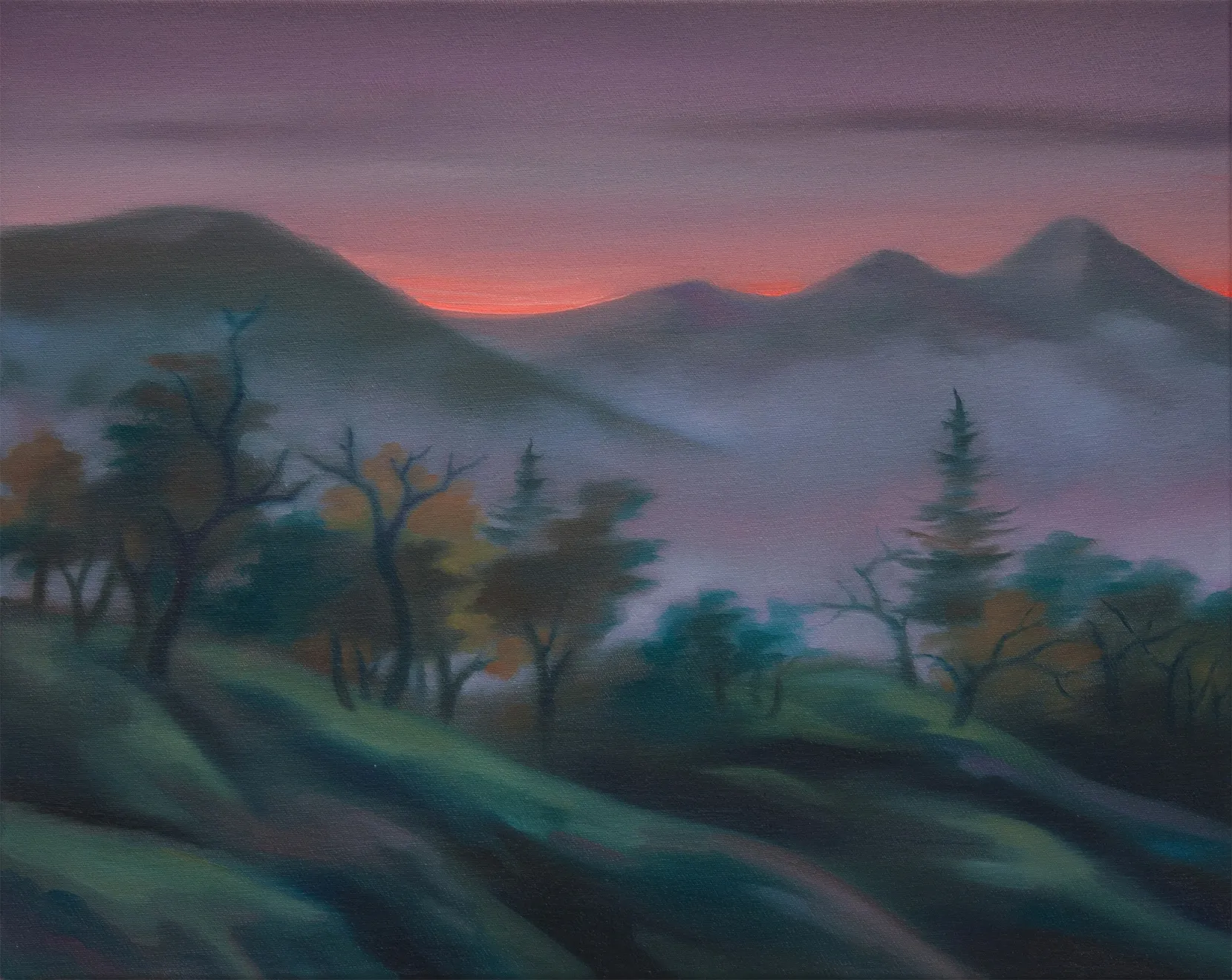 云映日 布面油画 41 x 51 厘米