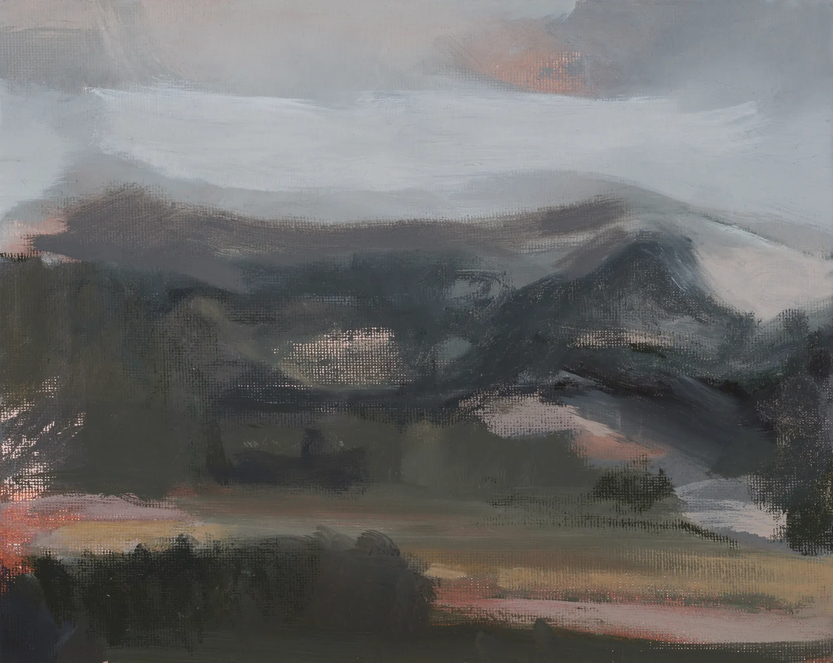 V02 Eternal Shift Oil on Canvas Board Original 25.5 x 30.5 cm Natural Oak Frame $1100 &pound;550 SOLD