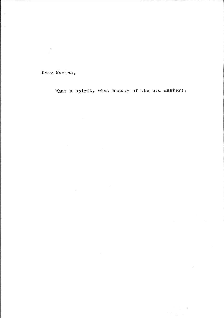 Marina Abramovic, 97 Pisama / 97 Letters, 2008