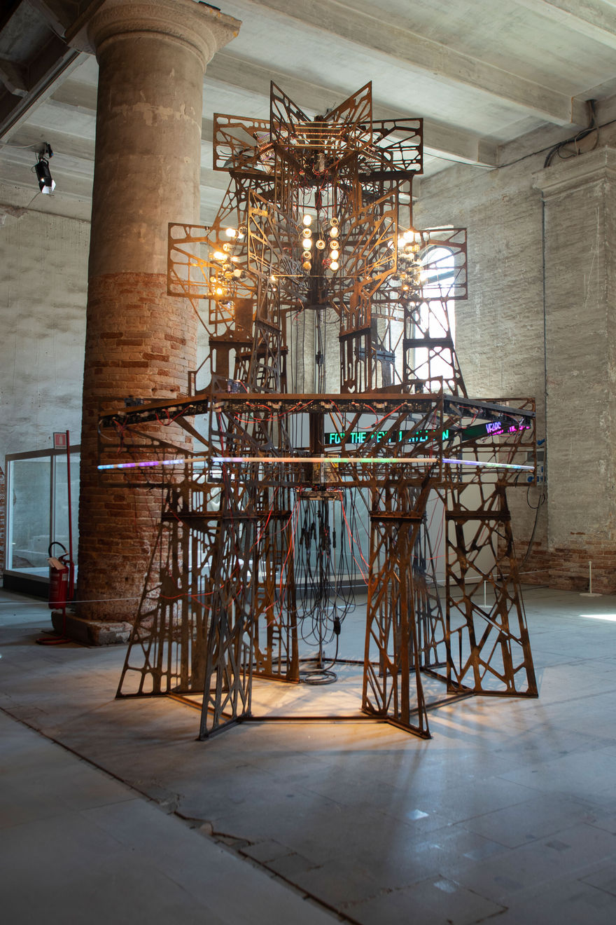 Lee bul. Installation view, Aubade V, May You Live in Interesting times, 58th Venice Biennale, 2019.
