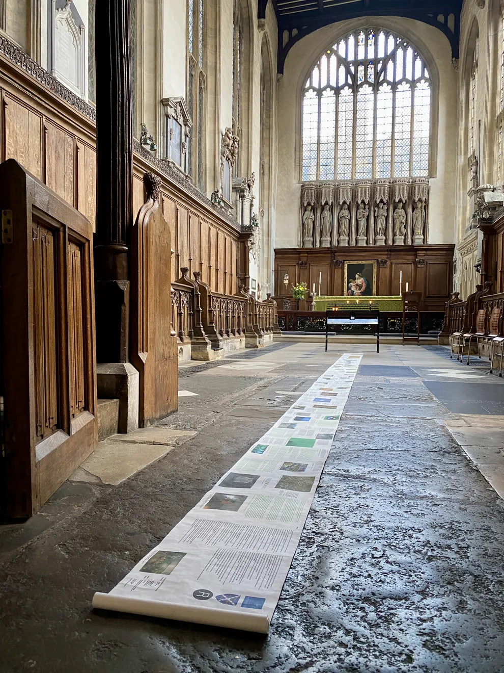 Installation View of Empty Garden - A Liminoid Journey to Nowhere in Somewhere at university church of st mary the virgin, 2020.
