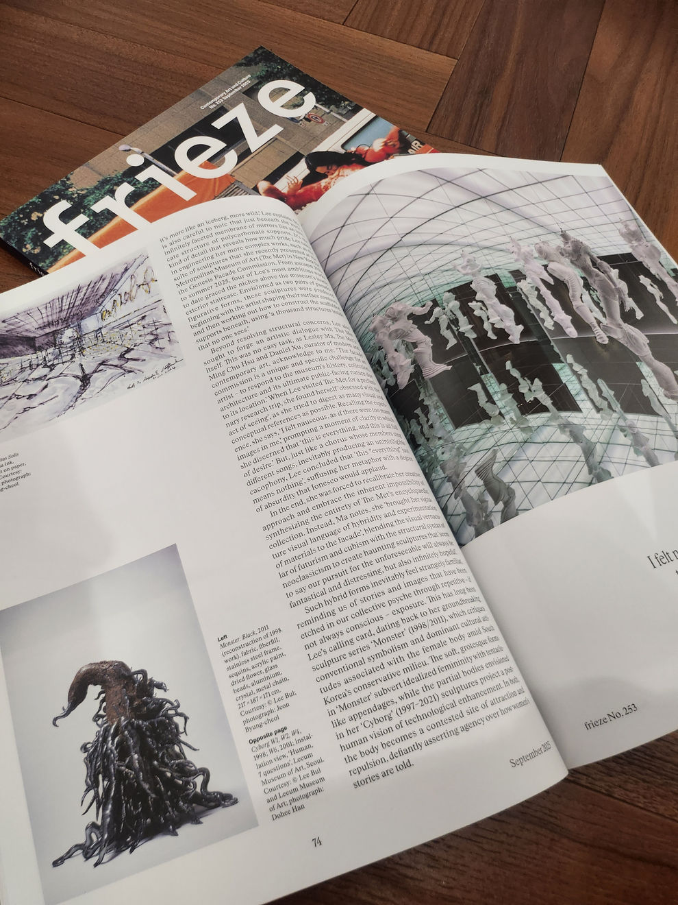 Fractured Utopias: Inside the World of Lee Bul at September 2025 issue of Frieze Magazine.