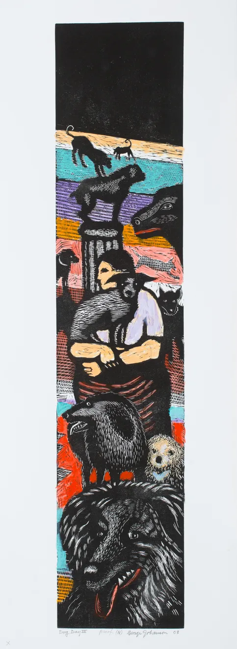 George Johanson (1928-2022), Dog Day III (Unframed), 2003