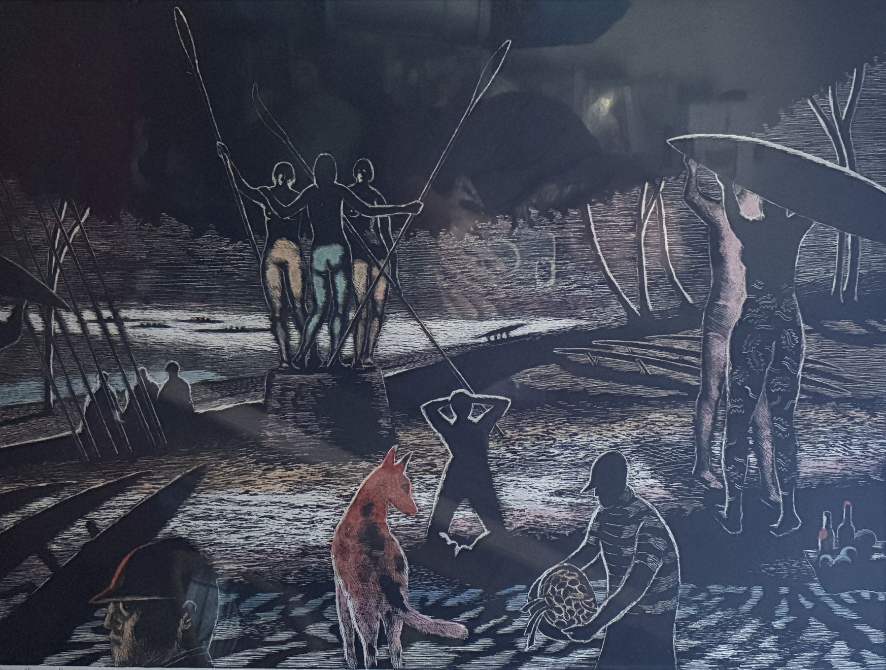 George Johanson (1928-2022), Regatta with Three Graces