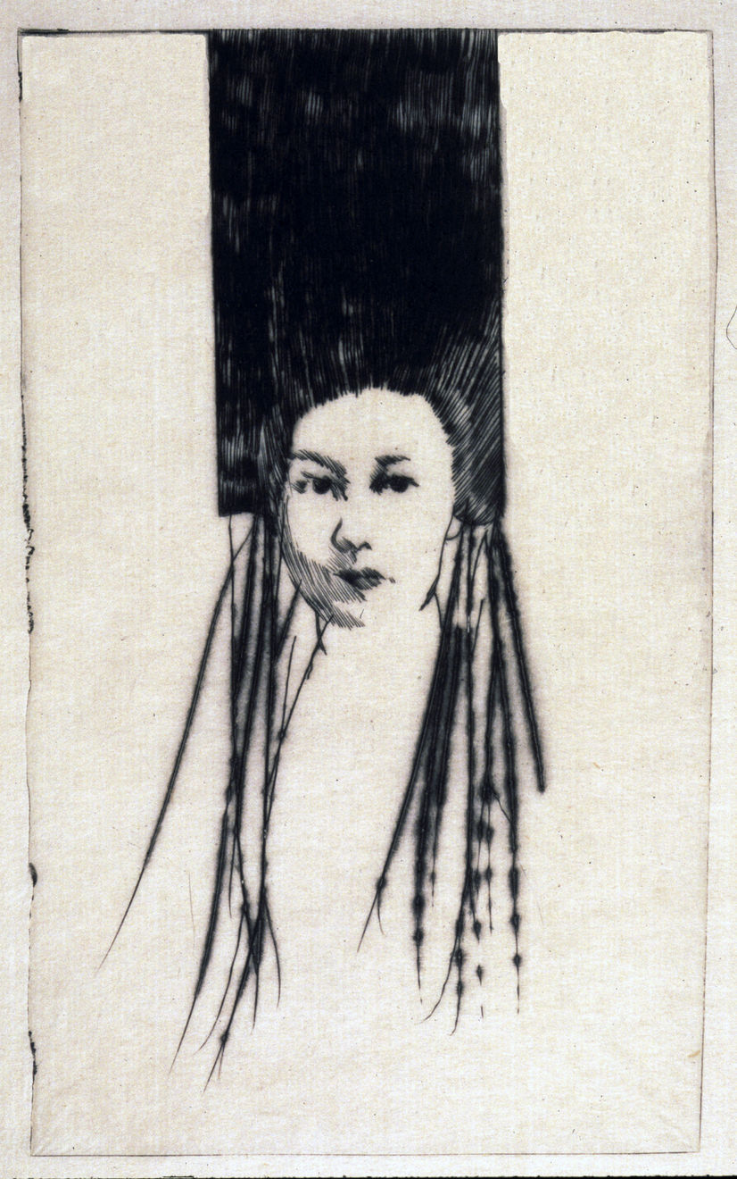 Rick Bartow (1946-2016), Woman and Box (Unframed edition), 1998