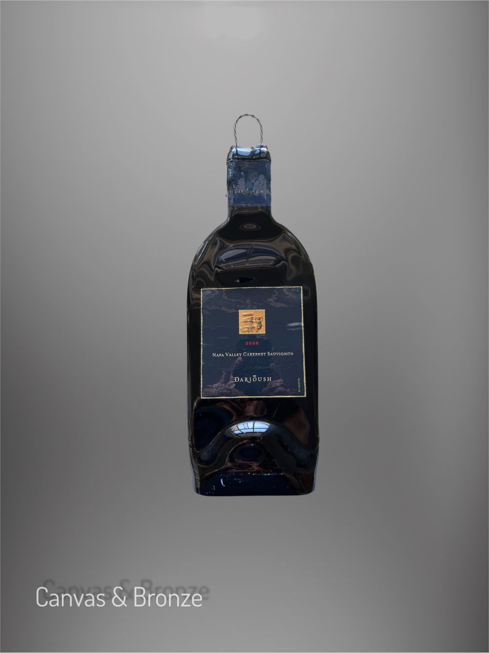 Jane Emerging, Original Darioush vintage wine cheese tray / decorative plaque