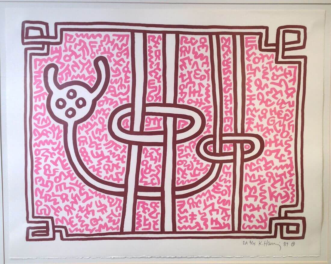 Keith Haring Chocolate Buddha #3, 1989 Lithograph 22 x 27.75 inches Edition of 90 For sale at VFA
