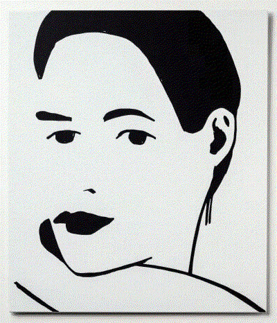 Alex Katz PORCELAIN BEAUTY 1, 2021 Porcelain Enamel mounted on Aluminum 24 x 20 5/8 ins 60.96 x 52.7 cm Available at VFA