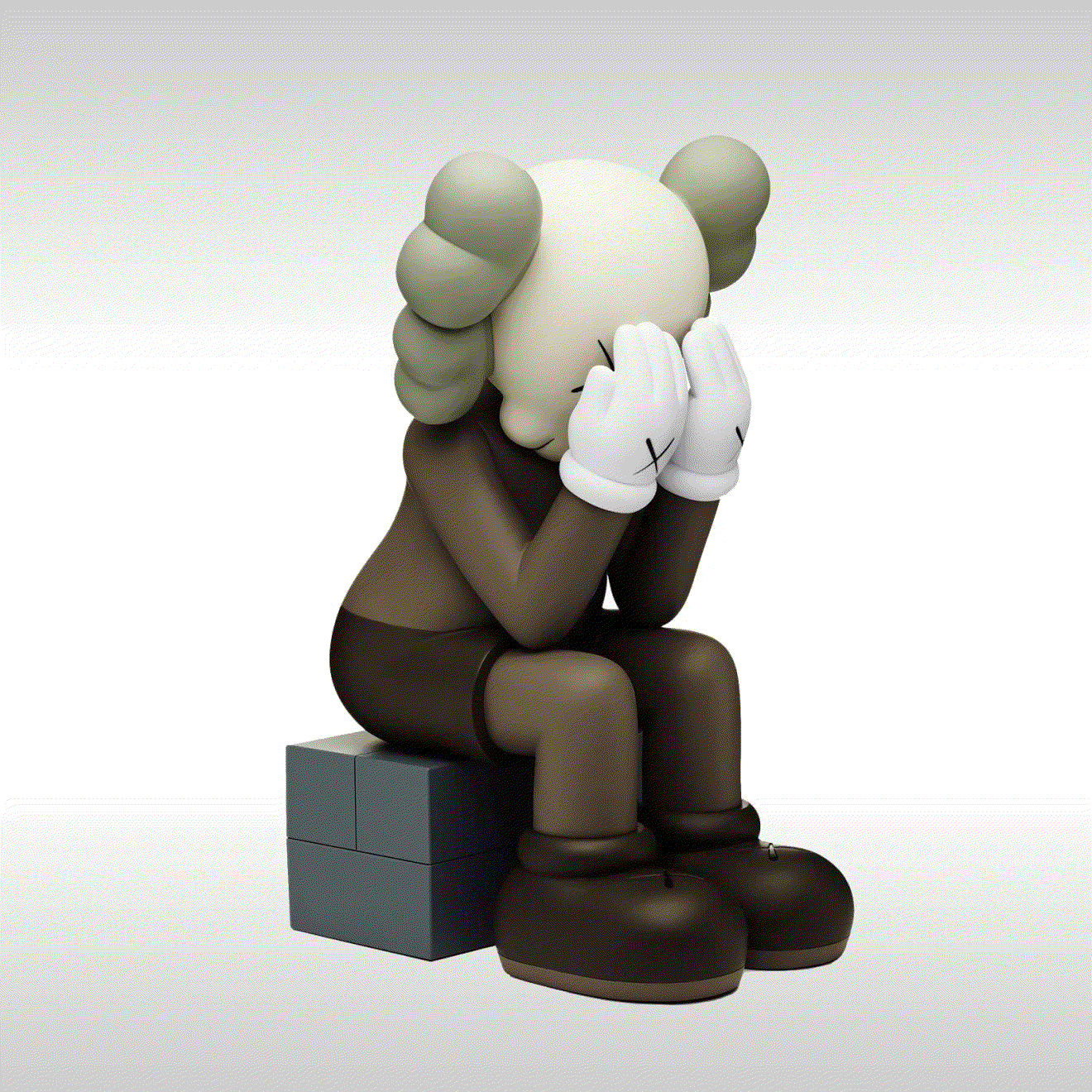 KAWS PASSING THROUGH-BROWN, 2018 Vinyl 8 1/8 ins 20.95 cm Available at VFA