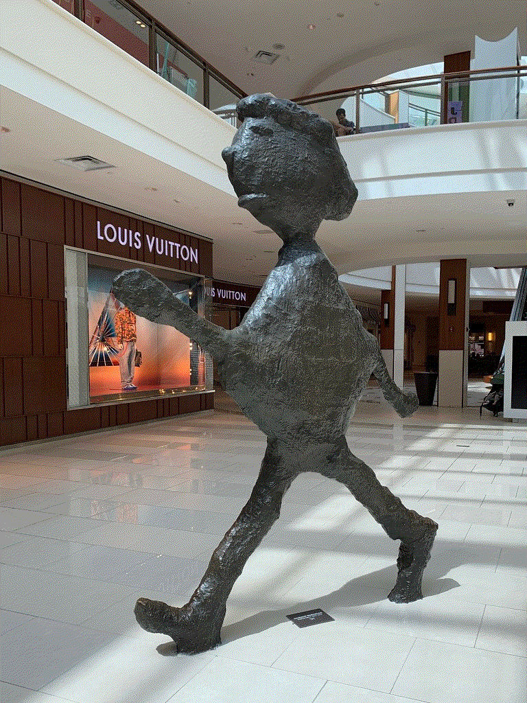 Donald Baechler. Walking Figure at Aventura Mall. Photo by Phillip Pessar.
