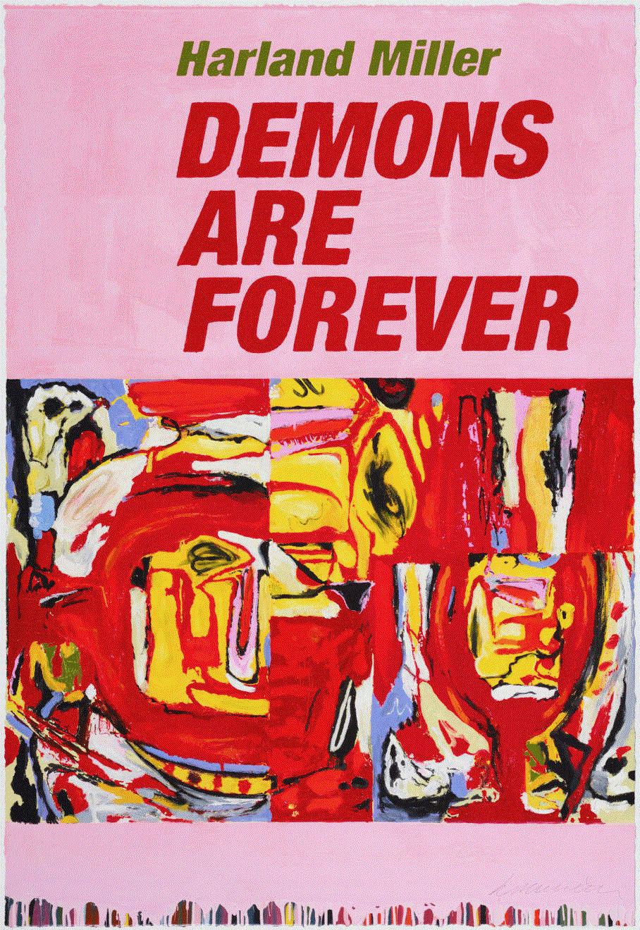 Harland Miller DEMONS ARE FOREVER, 2024 Etching with relief printing and extensive hand finishing 49 3/4 x 34 in 126.5 x 86.4 cm Available at VFA